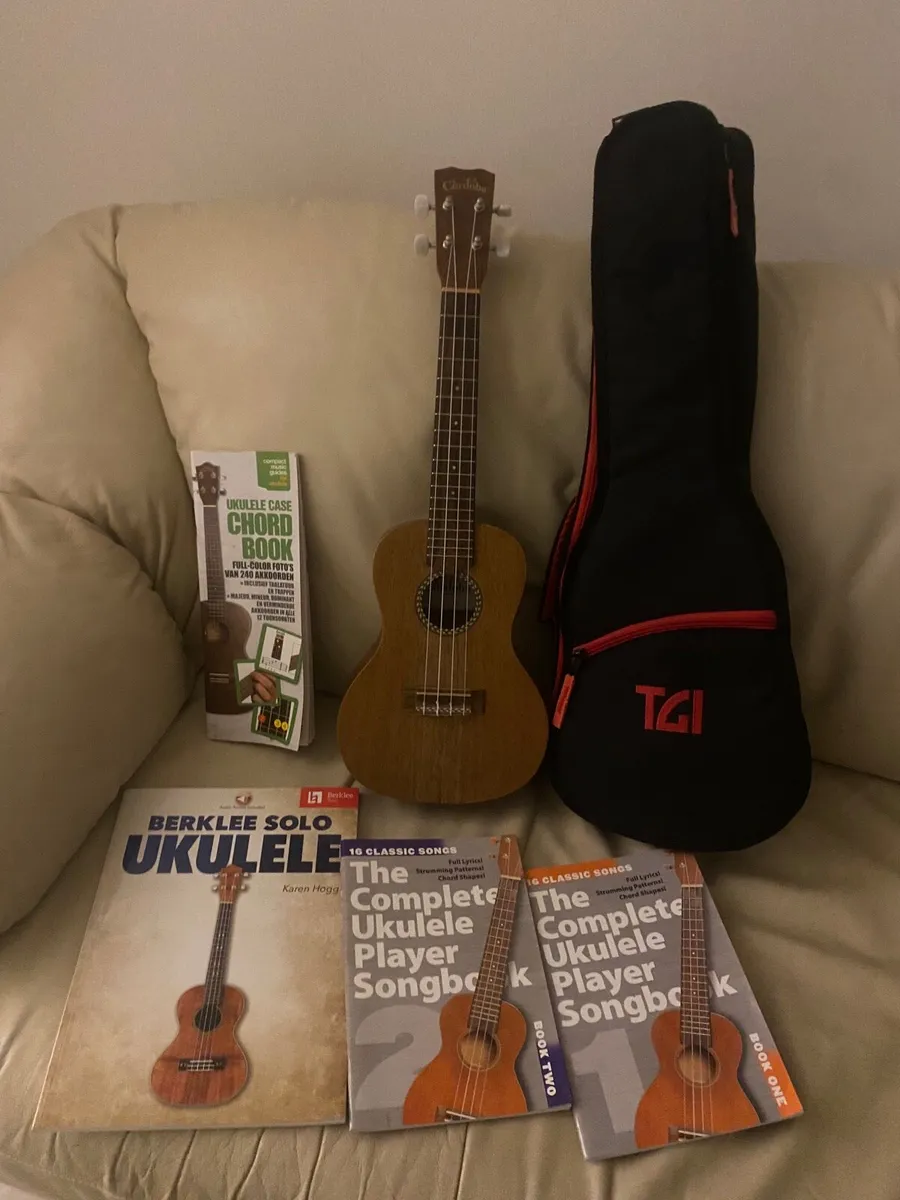 Cordoba Ukelele, books and bag - Image 1