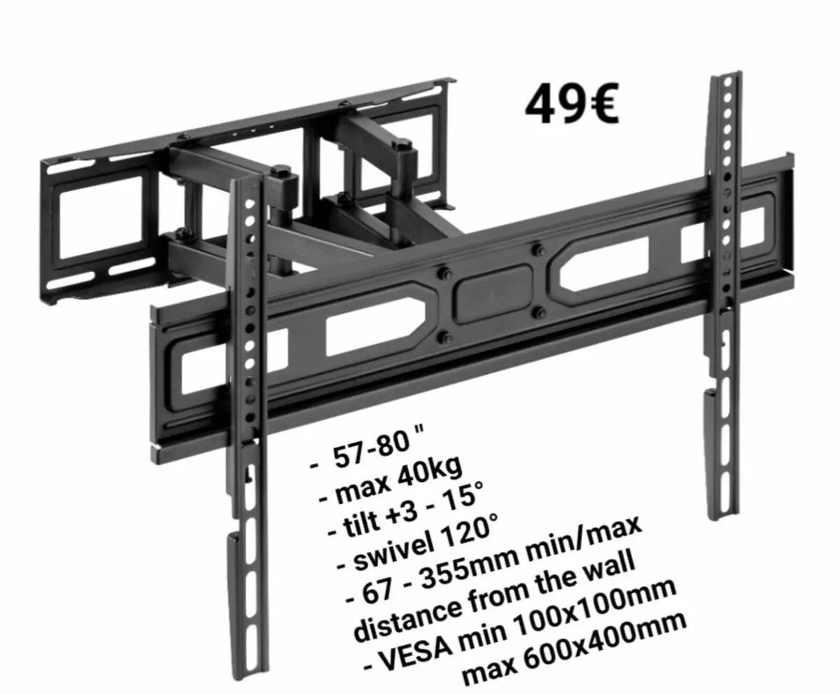 Tv Wall Mount Bracket Tilt Swivel 57-80" - Image 1