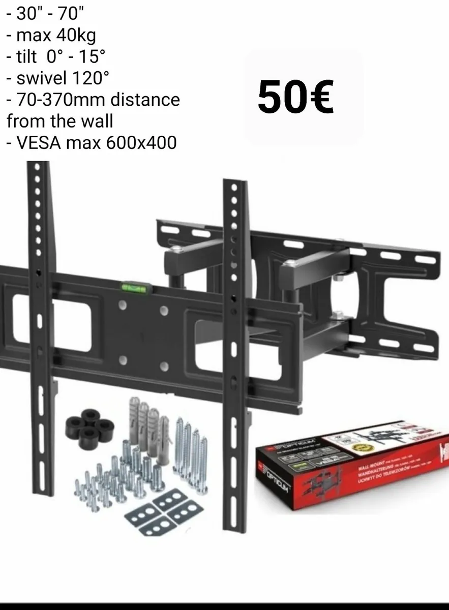 Tv Wall Mount Bracket Tilt Swivel 30-70" - Image 2