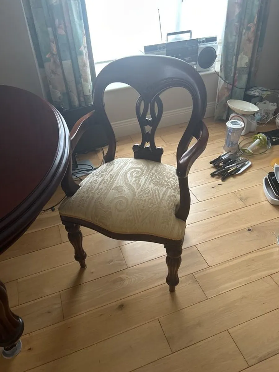 Mahogany Extendable Dining D-table - Image 2