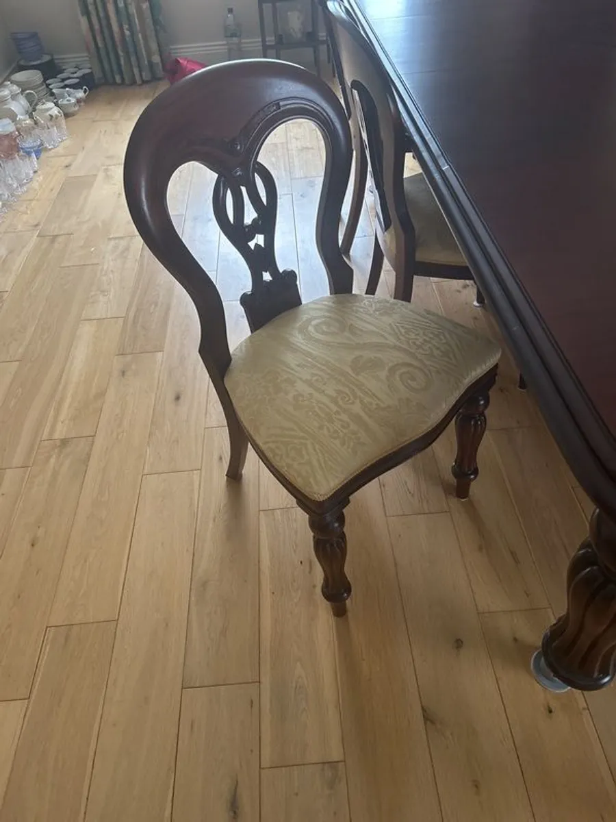 Mahogany Extendable Dining D-table - Image 3