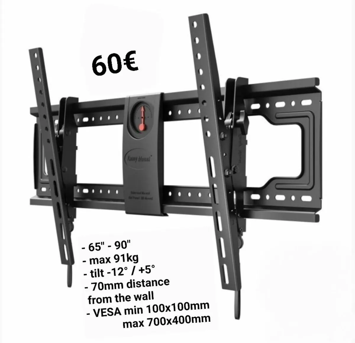 TV Wall Mount Bracket Tilt 65" - 90" max 91kg - Image 1
