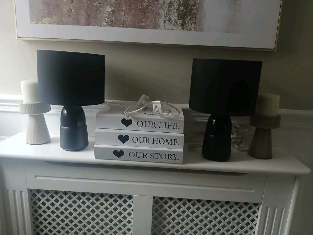 Black bedside touch lamps