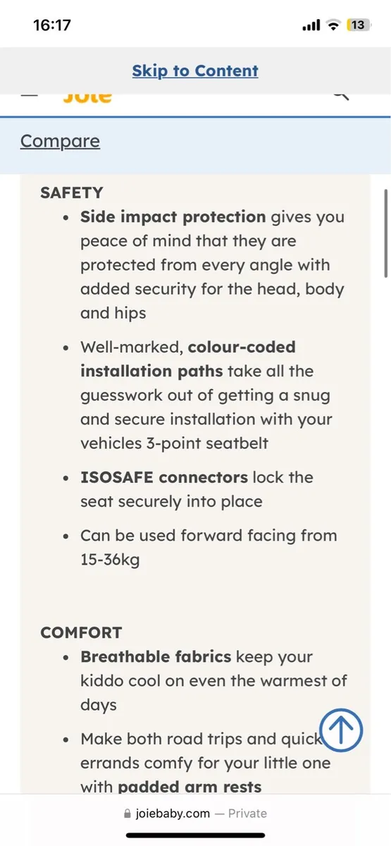 Joie High Back Booster - Image 2