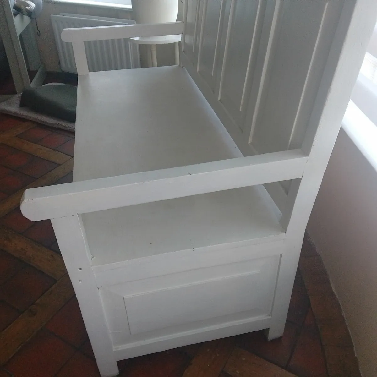 Mexican pine settle with 2 draws - Image 2