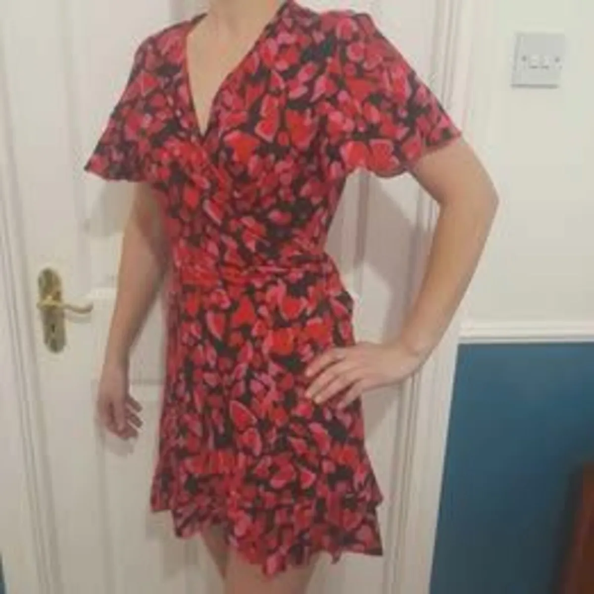 Red Valetines Mini Dress  Size M - Image 2