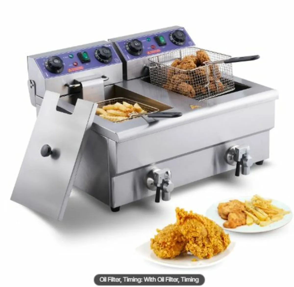 Commercial Electric Deep Fryer Countertop Deep Fry - Image 1