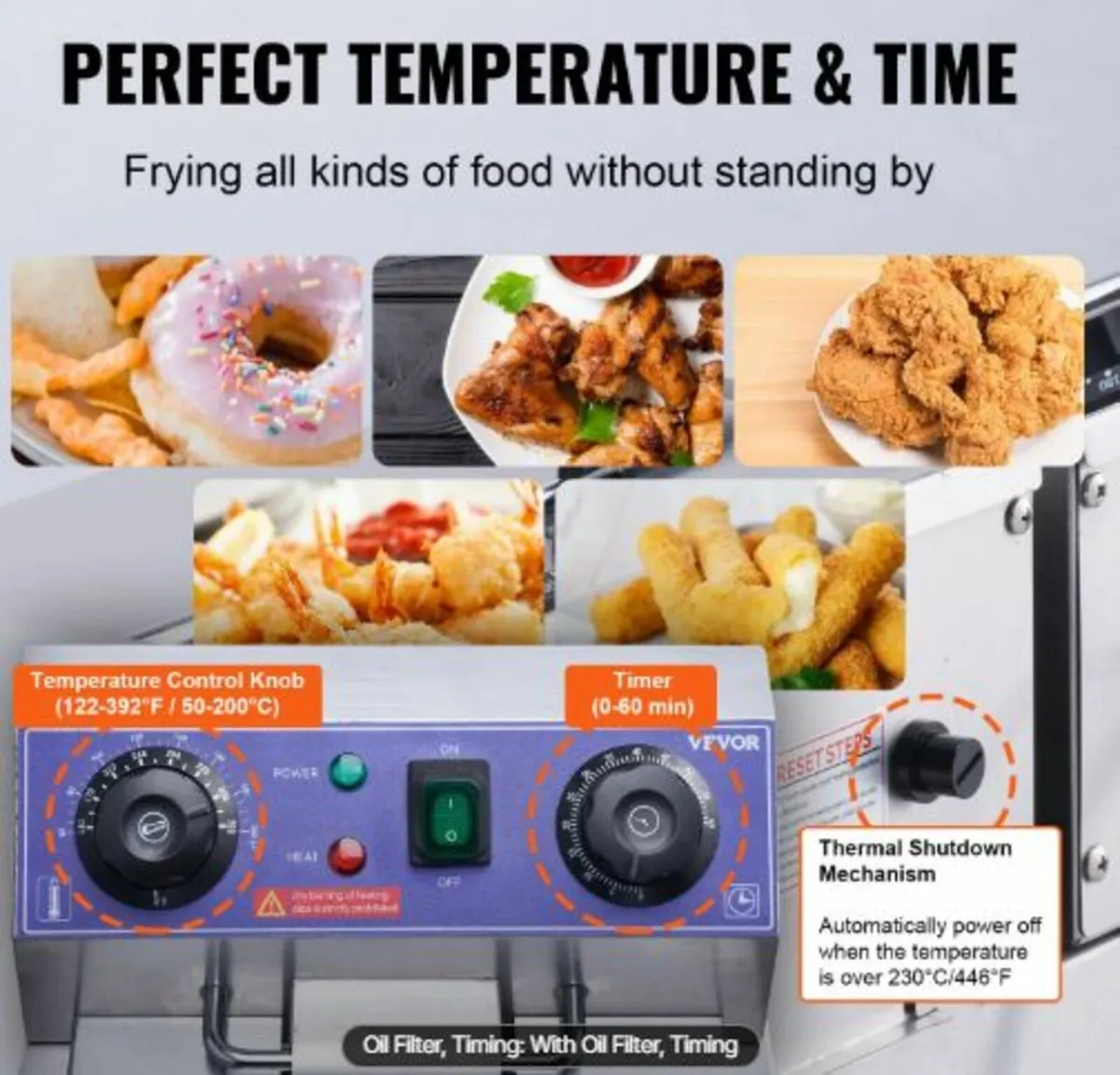 Commercial Electric Deep Fryer Countertop Deep Fry - Image 4