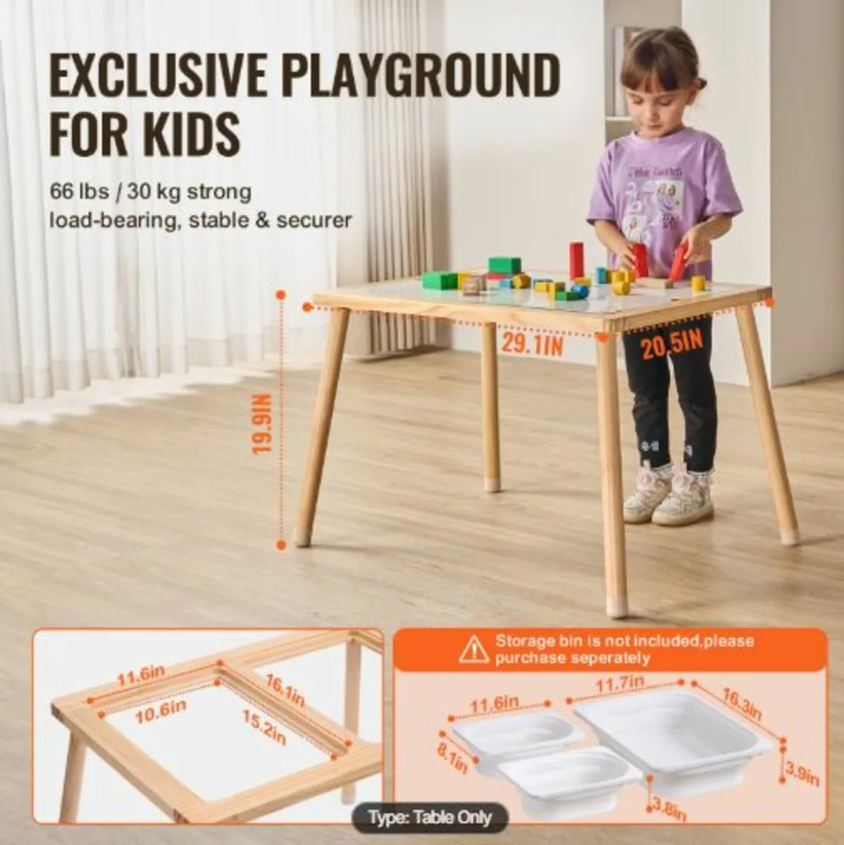 Sensory Table for Toddlers, Kids Activity Table - Image 2
