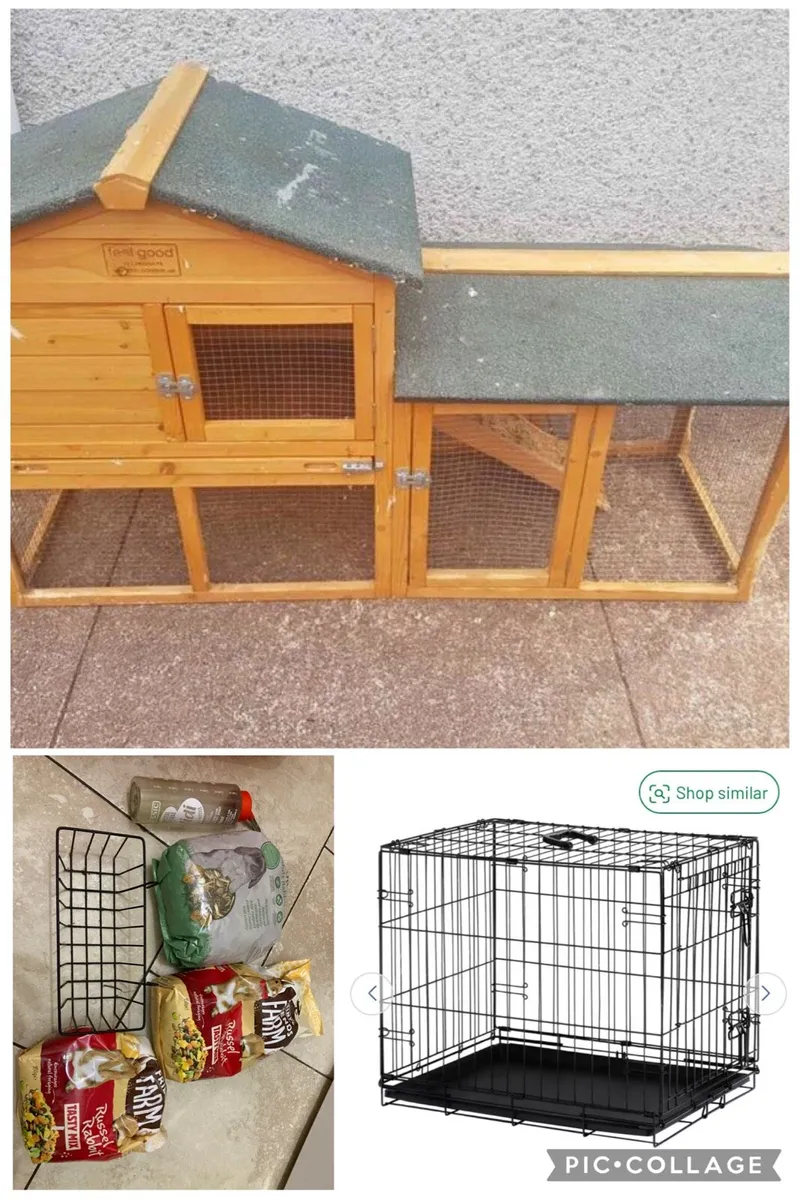 Rabbit hutch, cage & accessories - Image 1