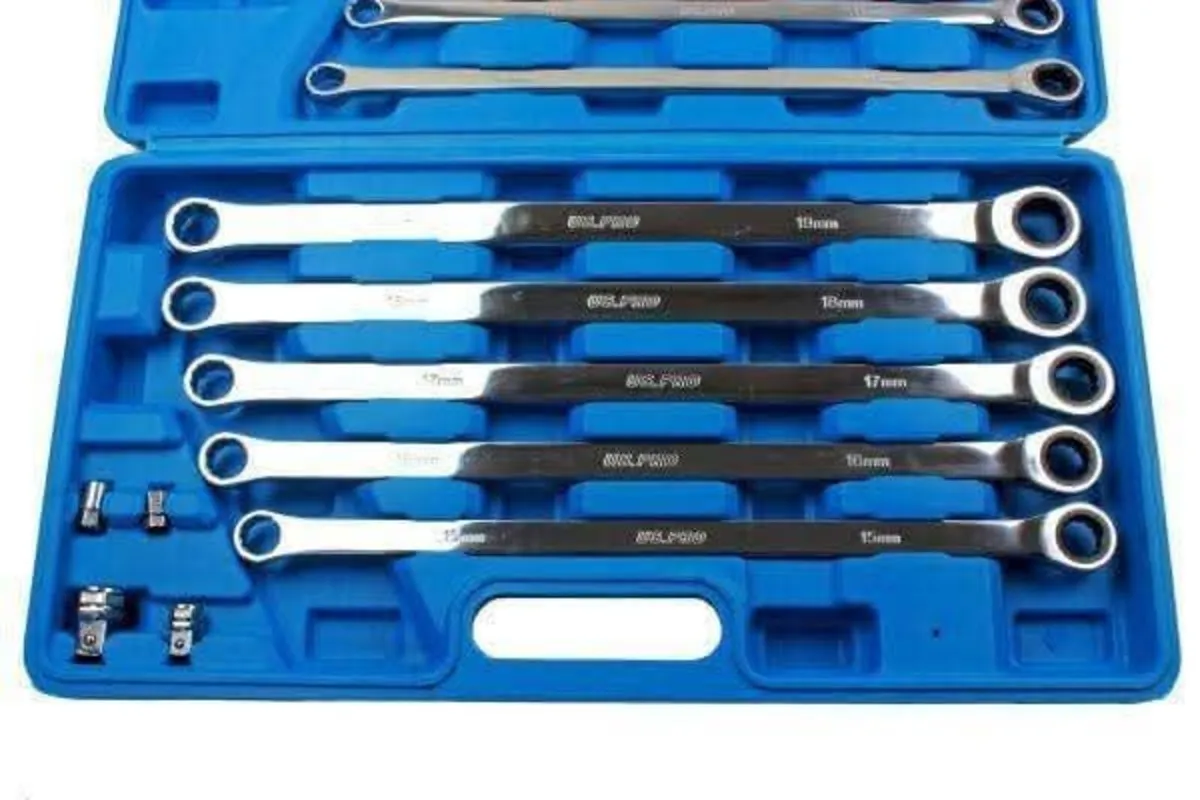 10pc extra long double ring single gear ratchet - Image 3