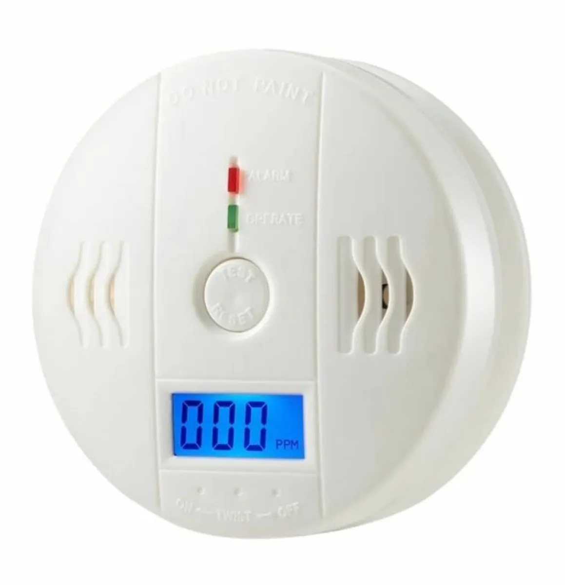 New Unused Carbon Monoxide Smoke Alarm + Batteries - Image 1