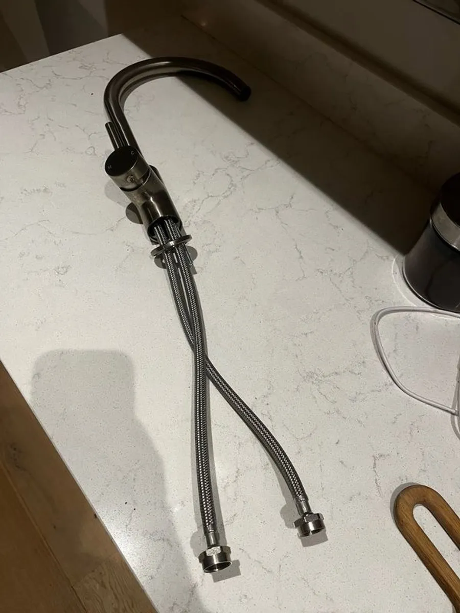 Mixer tap brushed stainless steel - Image 2