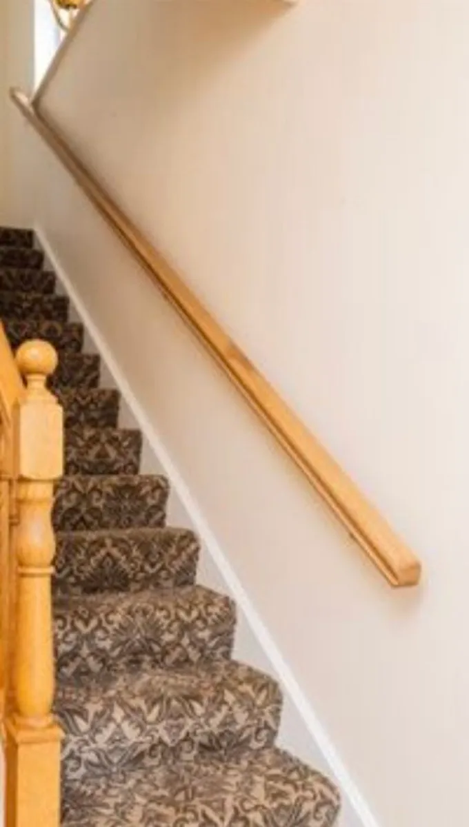 Solid wood hand rail