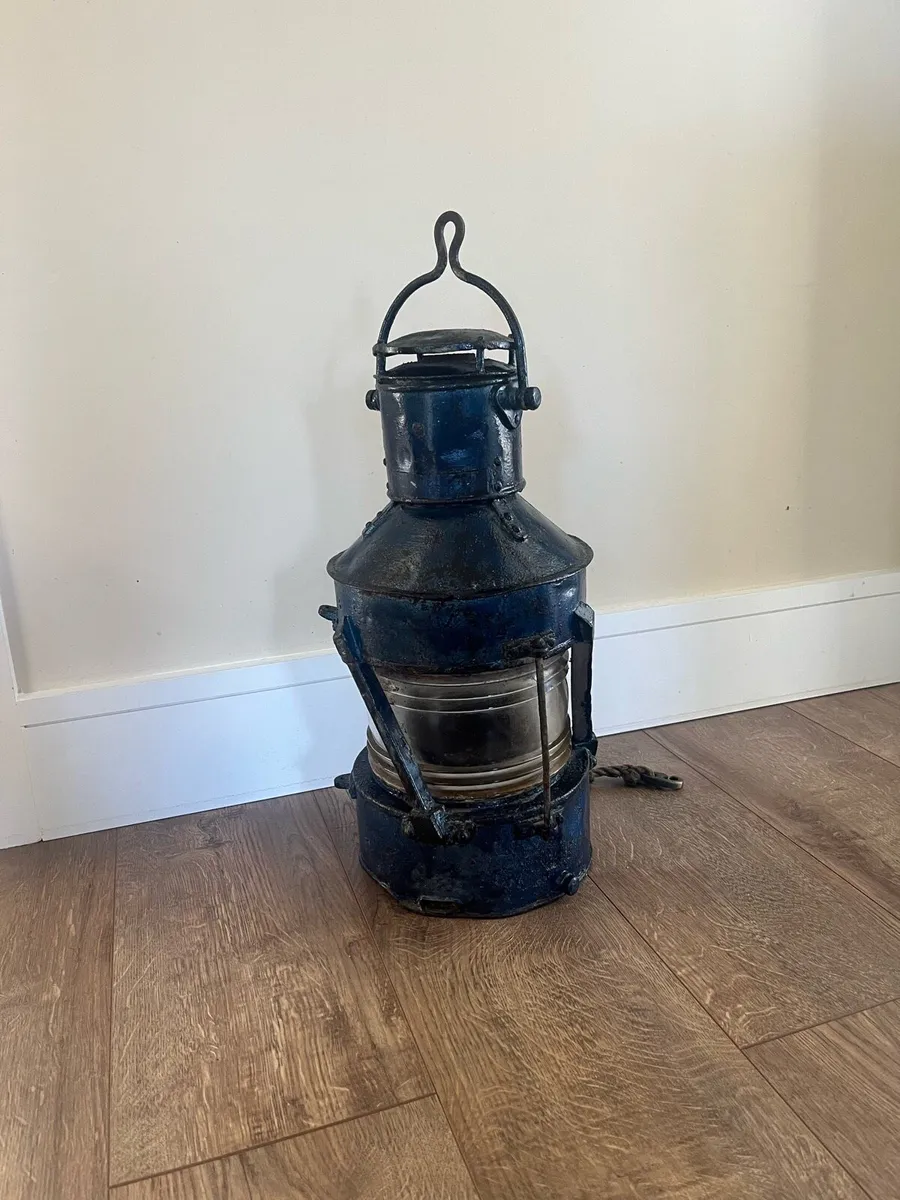 Antique Alderson & Gyde Birmingham Ships Lamp - Image 1