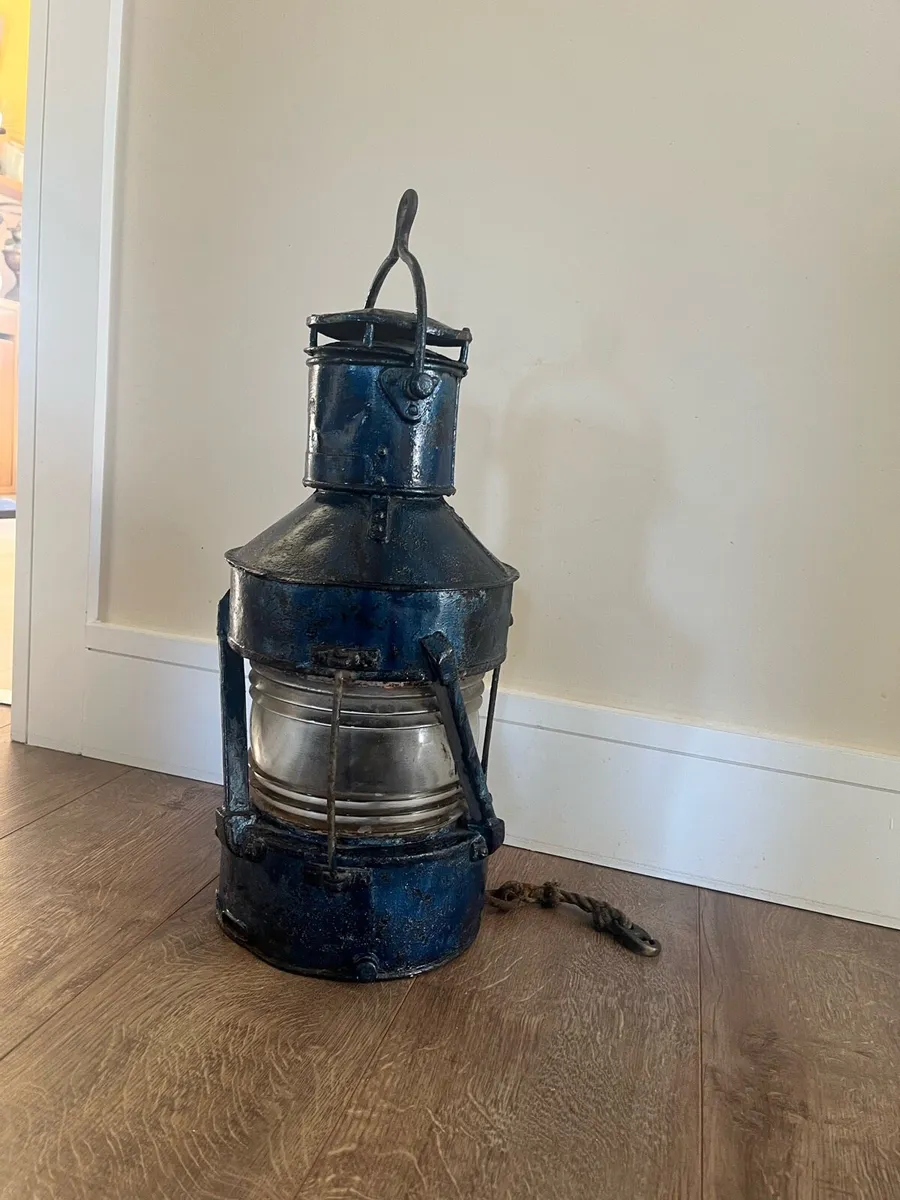 Antique Alderson & Gyde Birmingham Ships Lamp - Image 2