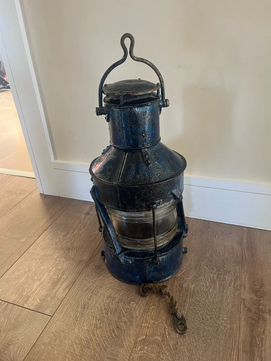 Antique Alderson & Gyde Birmingham Ships Lamp - Image 4