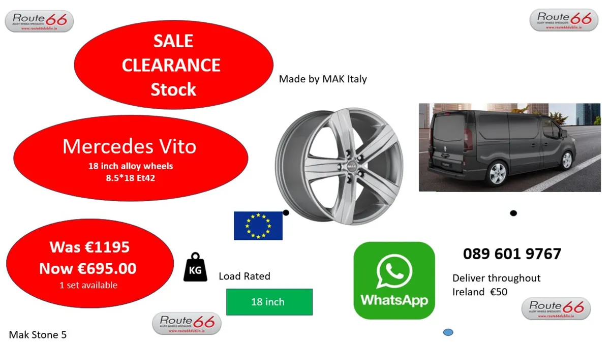 Mercedes Vito alloy wheels alloy wheels special, - Image 1
