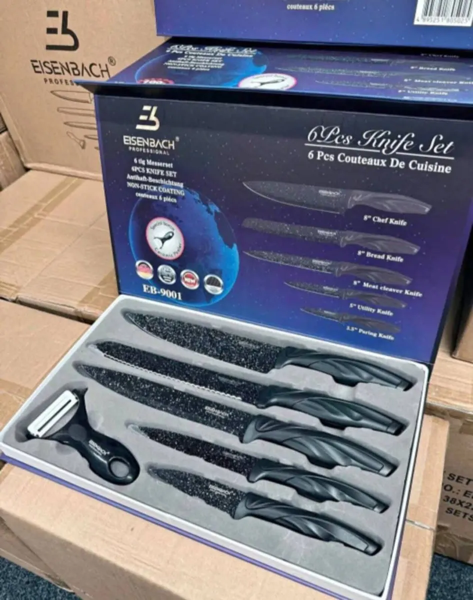 6-PIECE MARBLE COATED KNIFE SET - Image 1