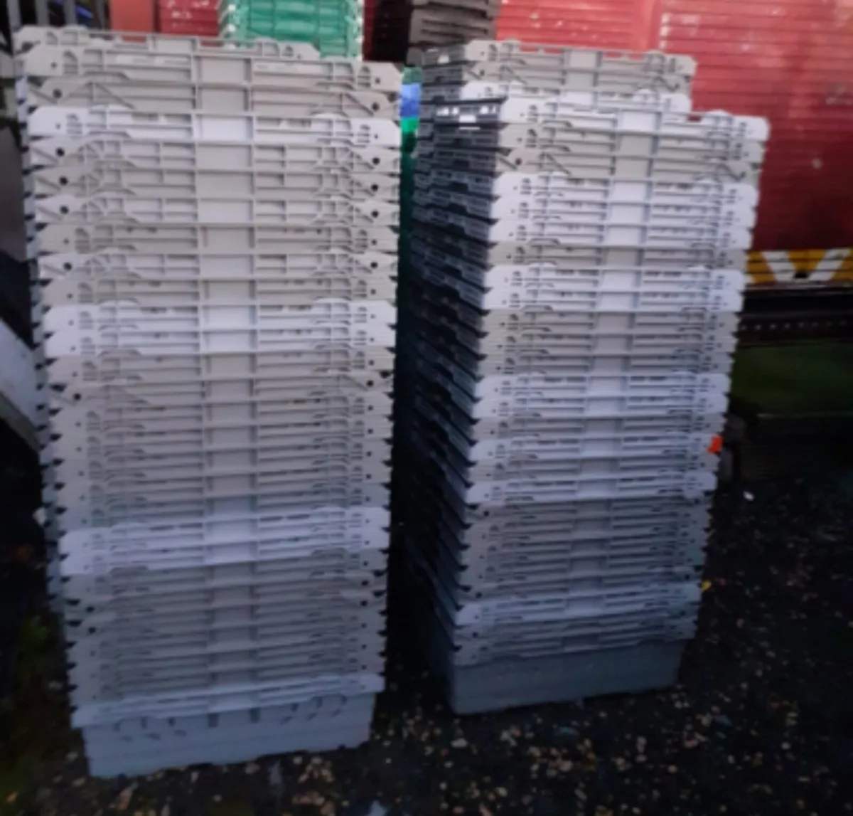 Brand new storage  stacking  crates  grey colour - Image 1