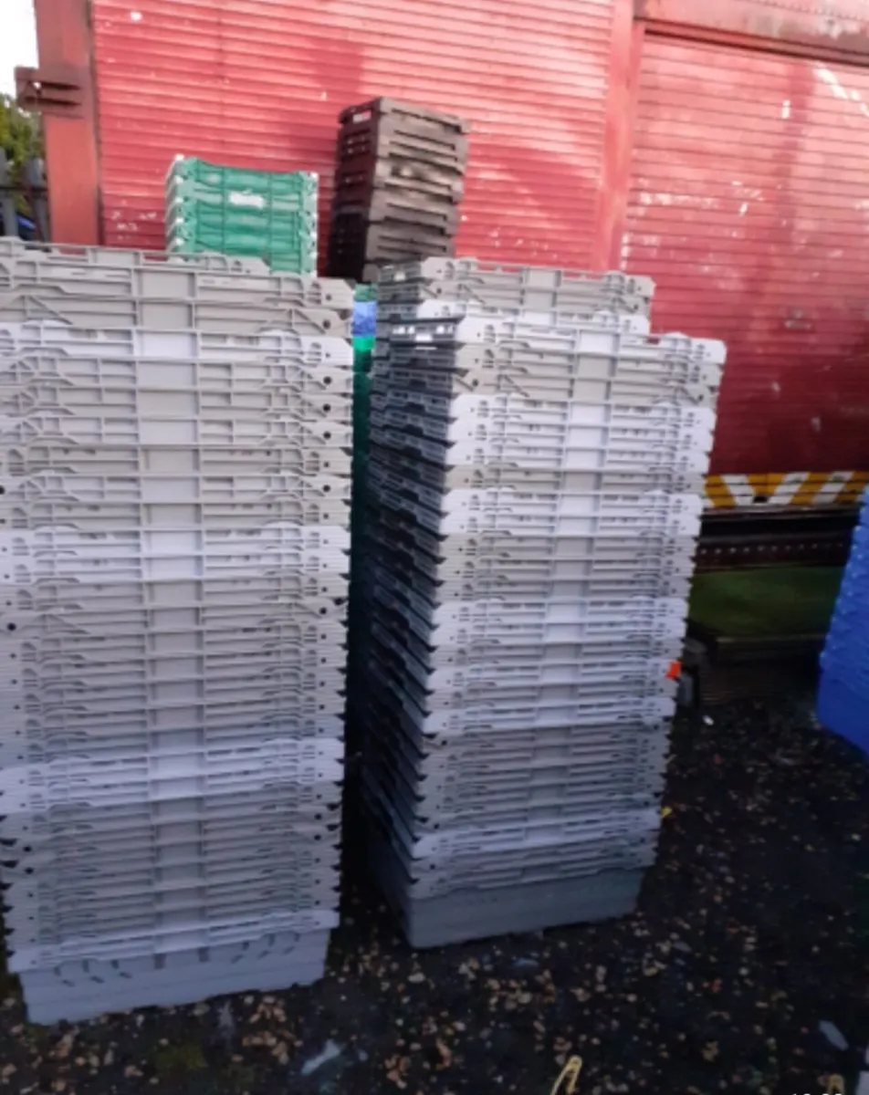 Brand new storage  stacking  crates  grey colour - Image 2