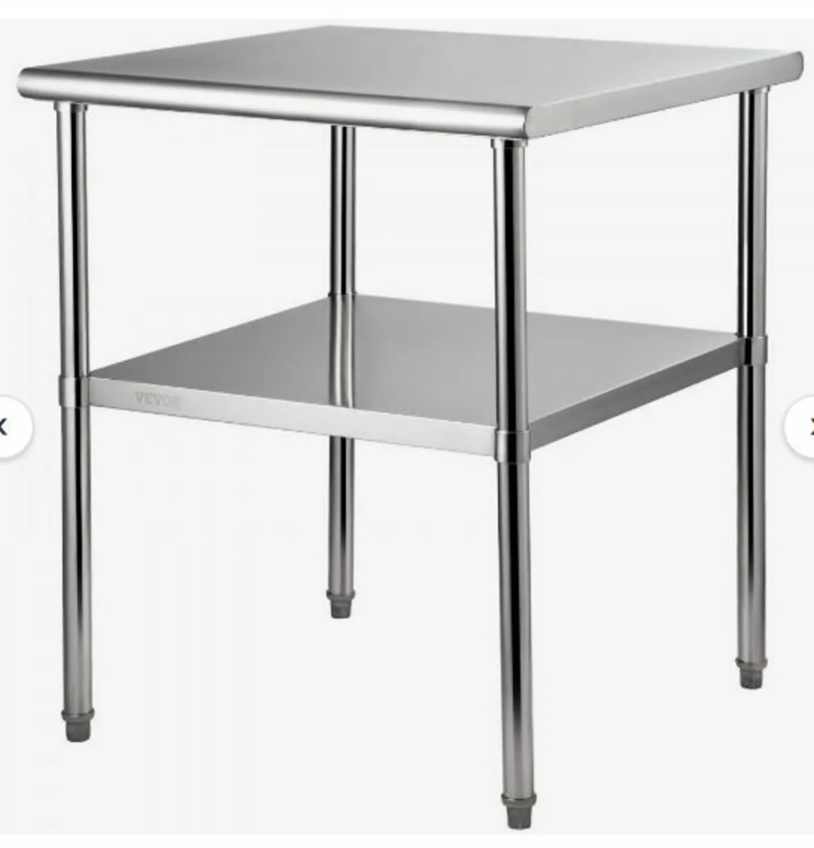 Stainless Steel Prep Table, 30 x 30 x 36 Inch - Image 1