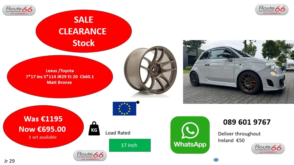 JR RACING  17 INS TOYOTA LEXUS 5/114 FITMENT - Image 1