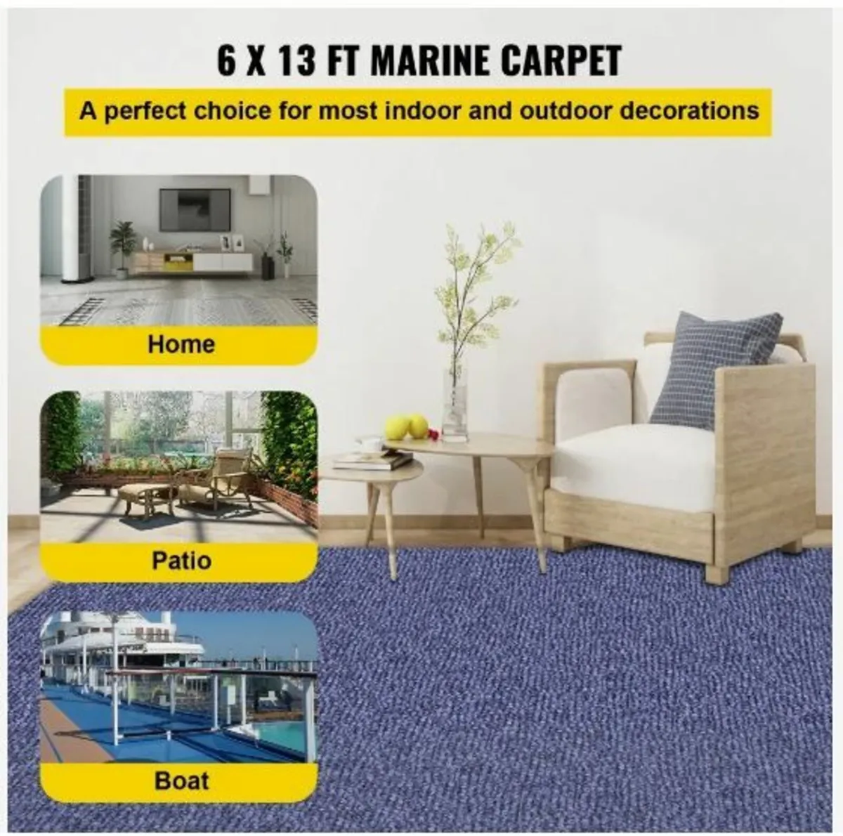 Indoor Outdoor Rug Carpet 5.9x13ft Outdoor - Image 3