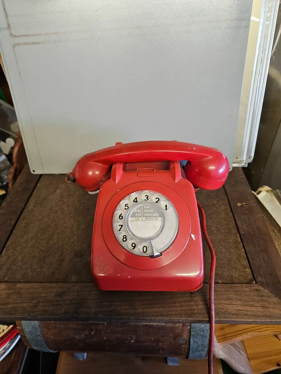 Vintage Red Telephone - Image 3