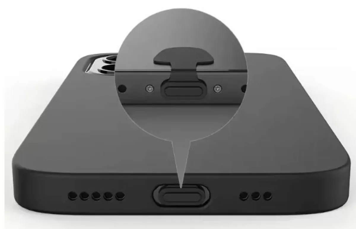 iPhone 15 series Charging port Dust Cover Black - Image 1