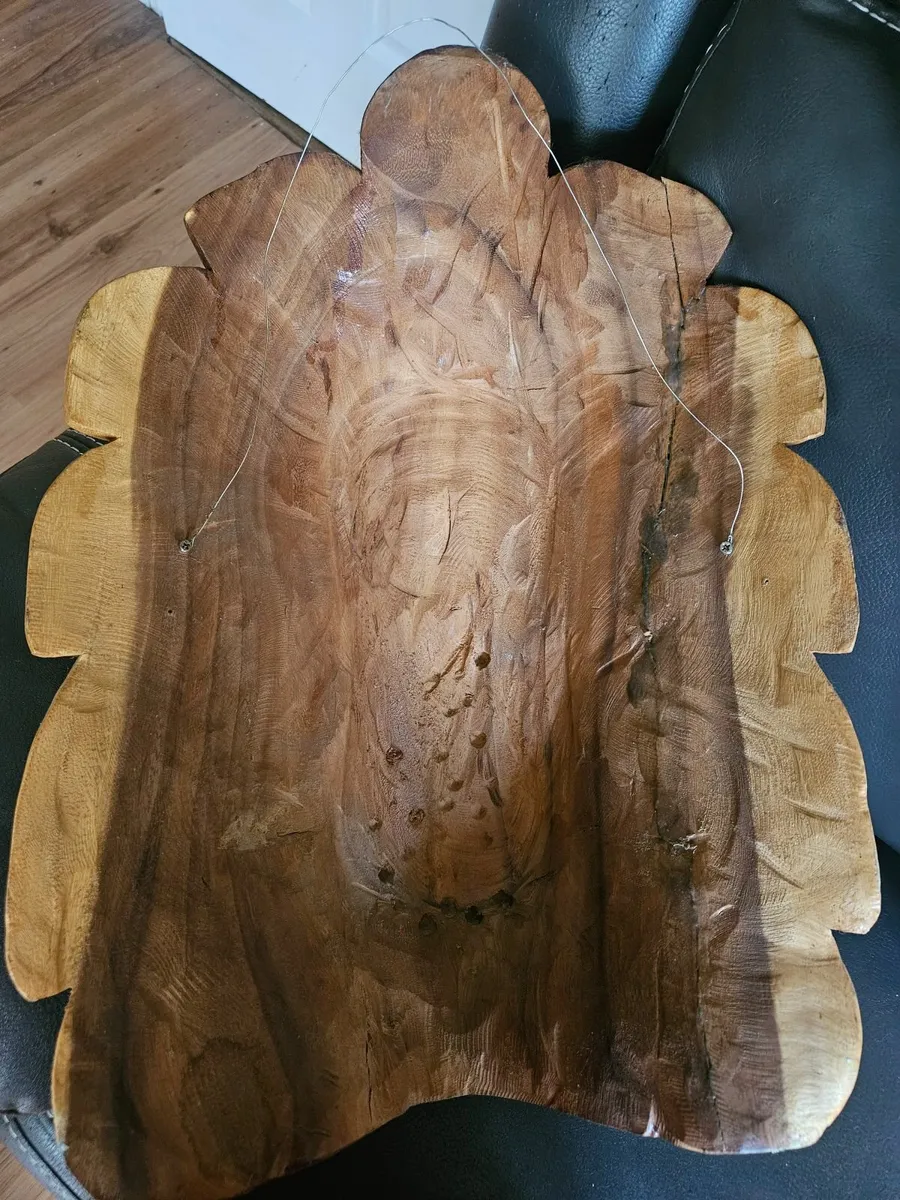 Stunning large hand-carved Thai wall mask purchase - Image 2