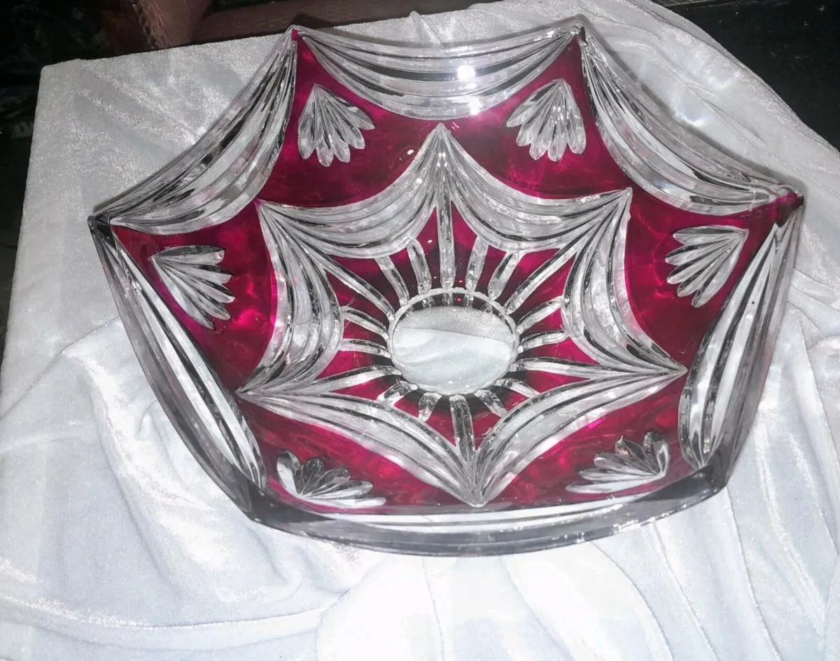 Beautiful large crystal bowl 34cm - Image 1