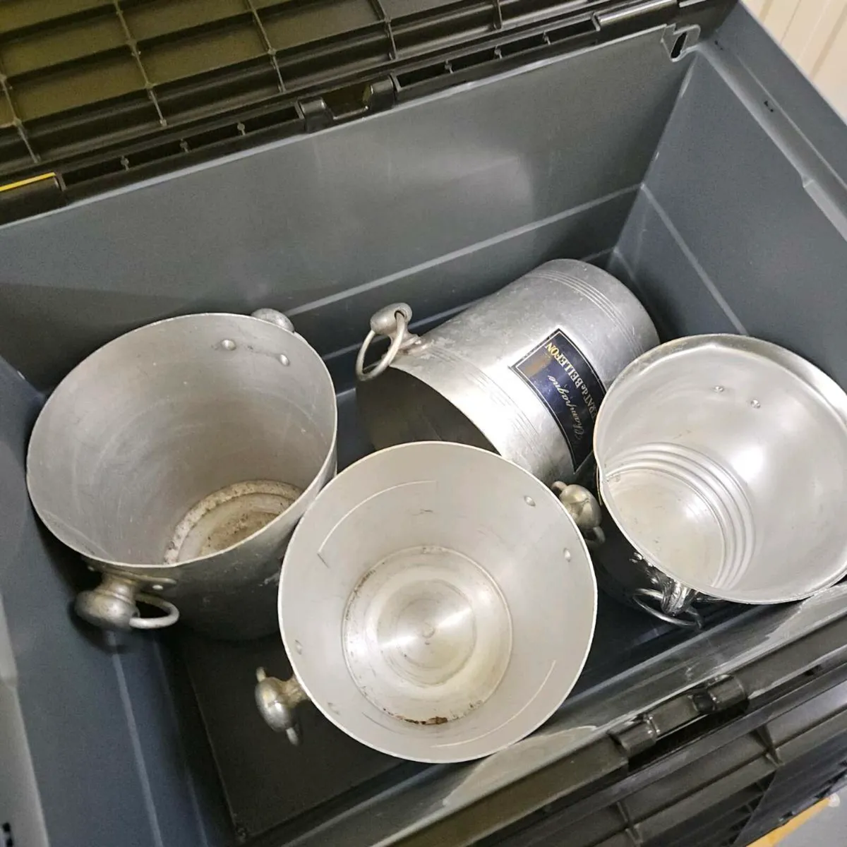 4 x vintage champagne ice buckets - Image 1