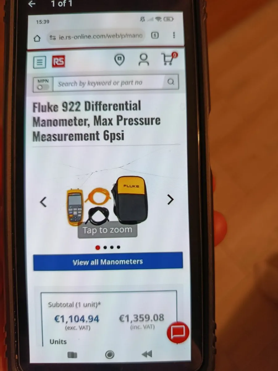 Fluke preassure measurement 6psi - Image 2