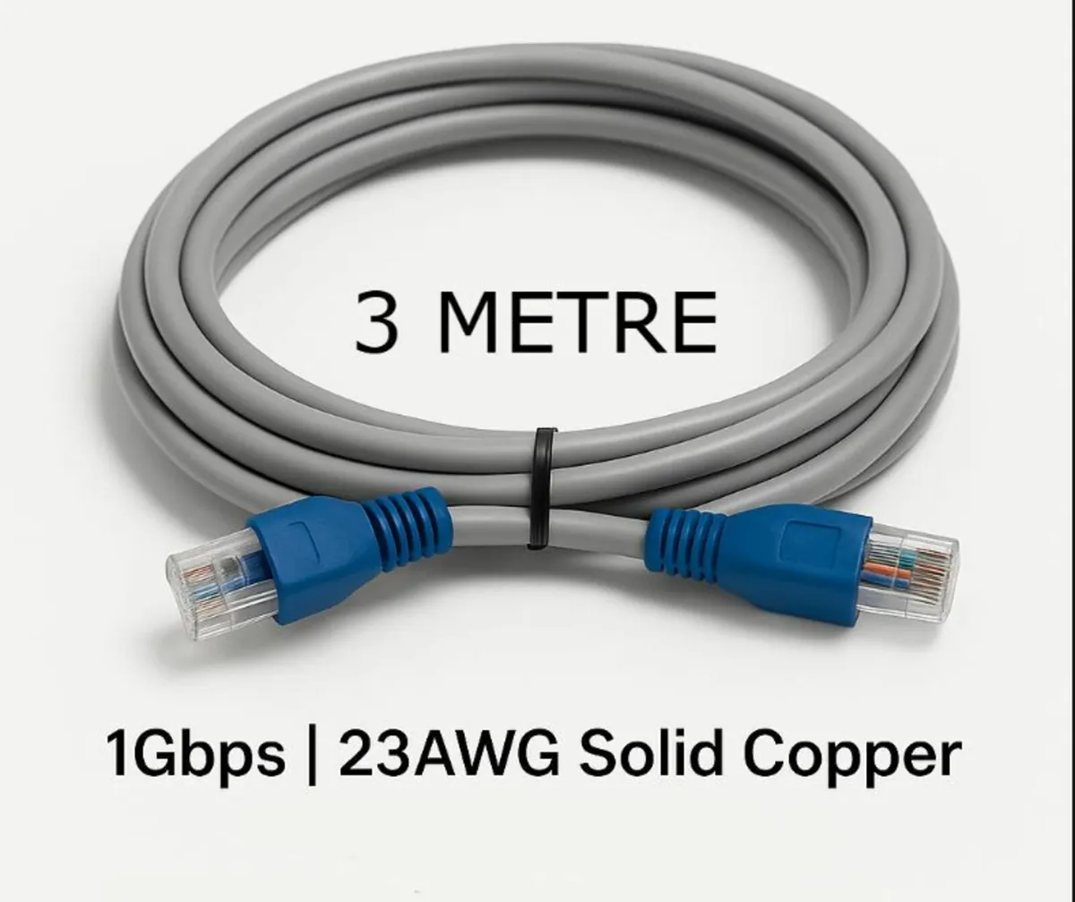 Cat6 Ethernet Cable 3 Metre LAN Network Cable RJ45 - Image 1