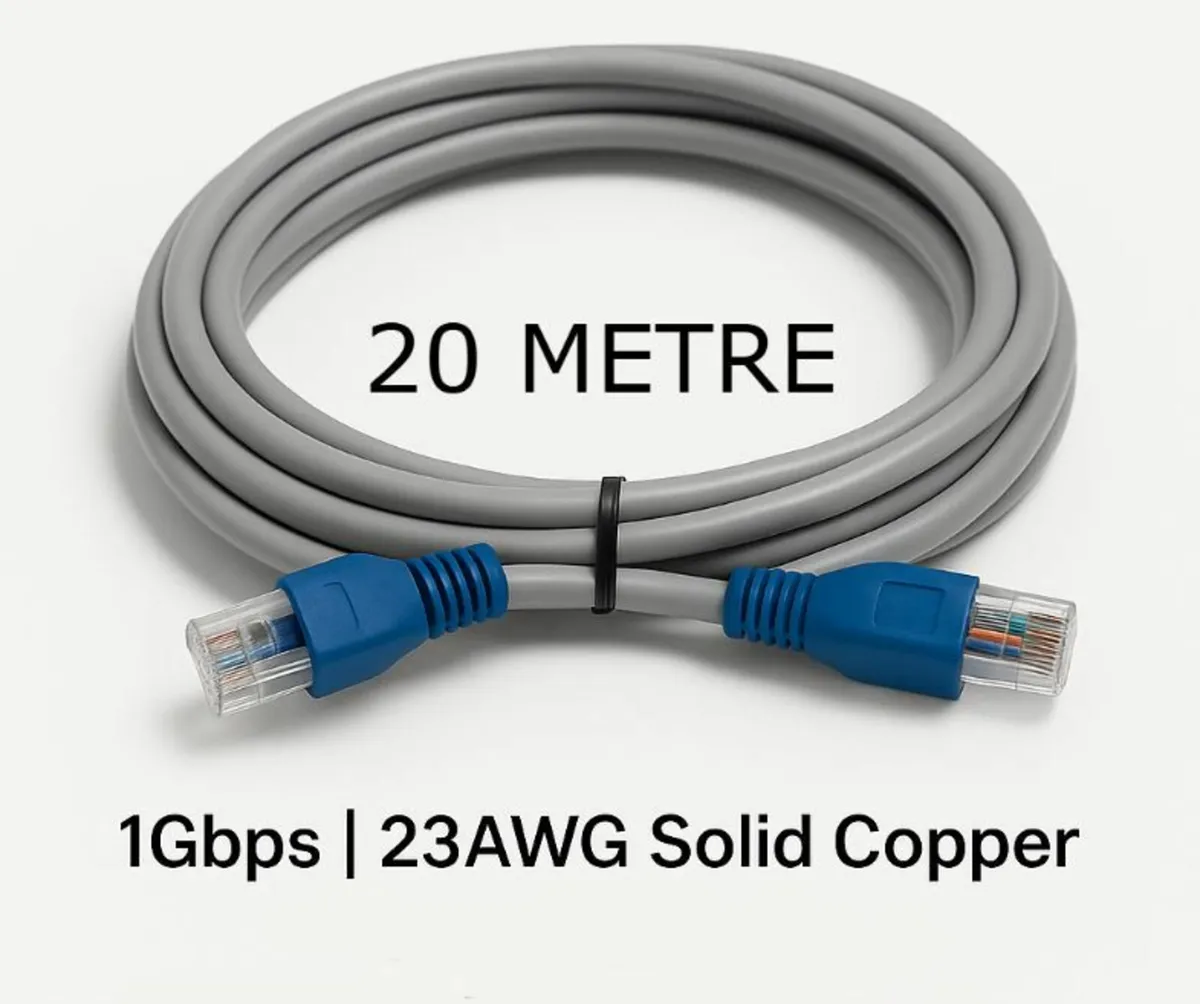 Cat6 Ethernet Cable 20 Metre LAN Cable RJ45 - Image 1