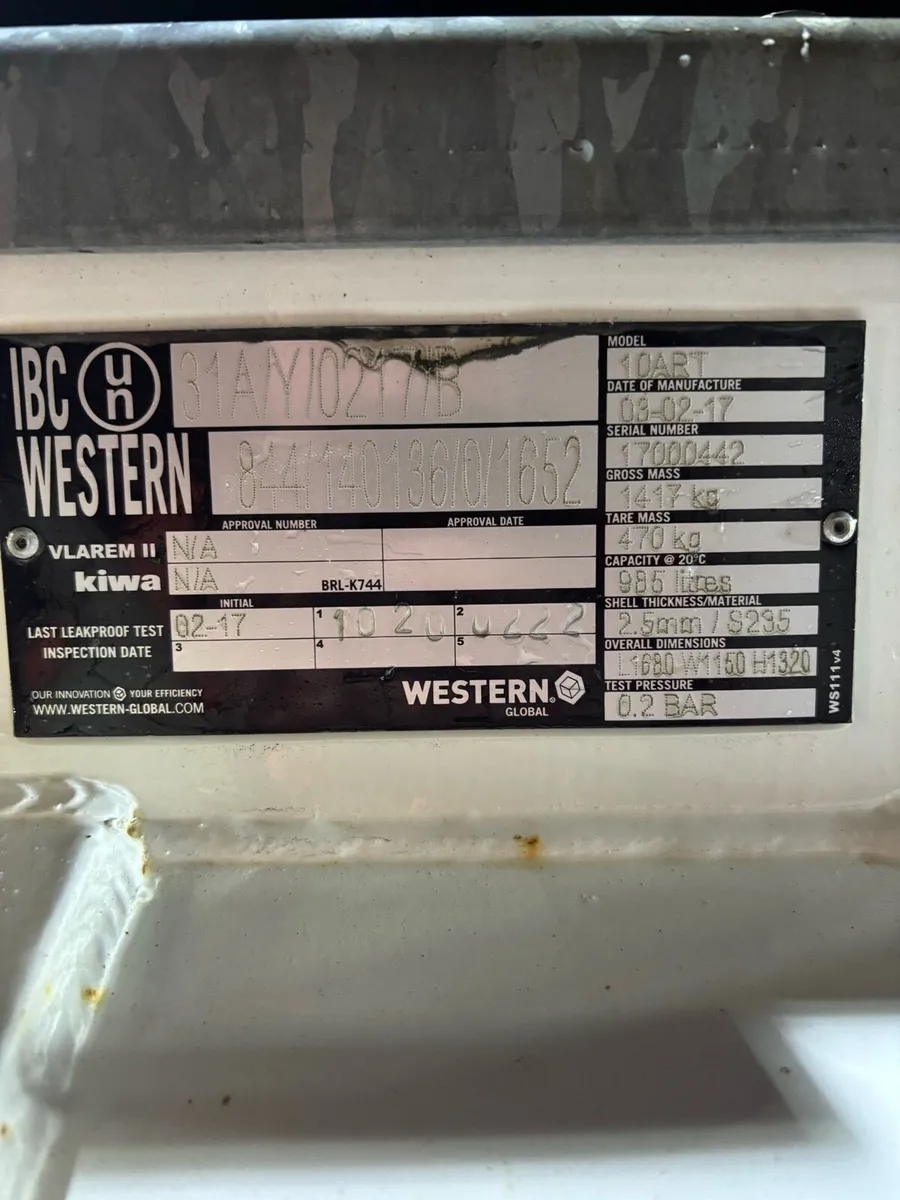 Western 1000 litre bowser - Image 4