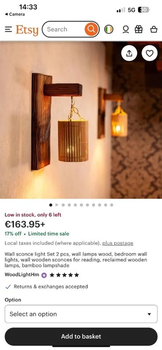 Beautiful Wooden Wall side lights. - Image 1