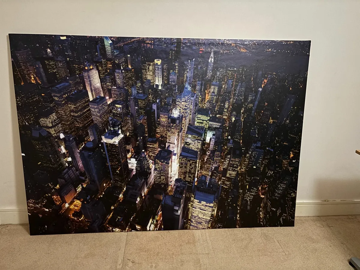 New York night city scape wall haning 200cm x 140c
