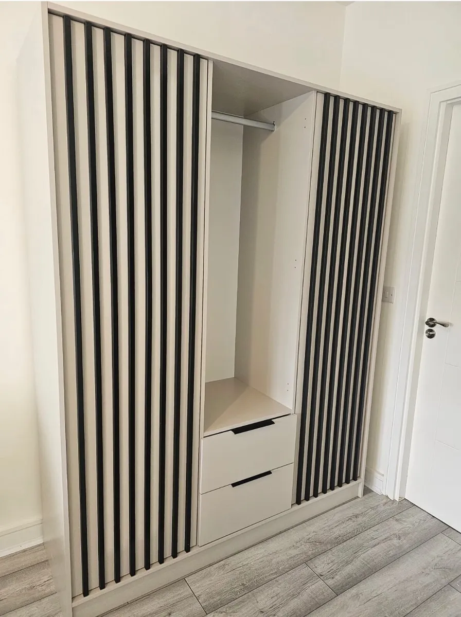 Wardrobe NELY 3D Cashmere 155cm *FREE DELIVERY - Image 1