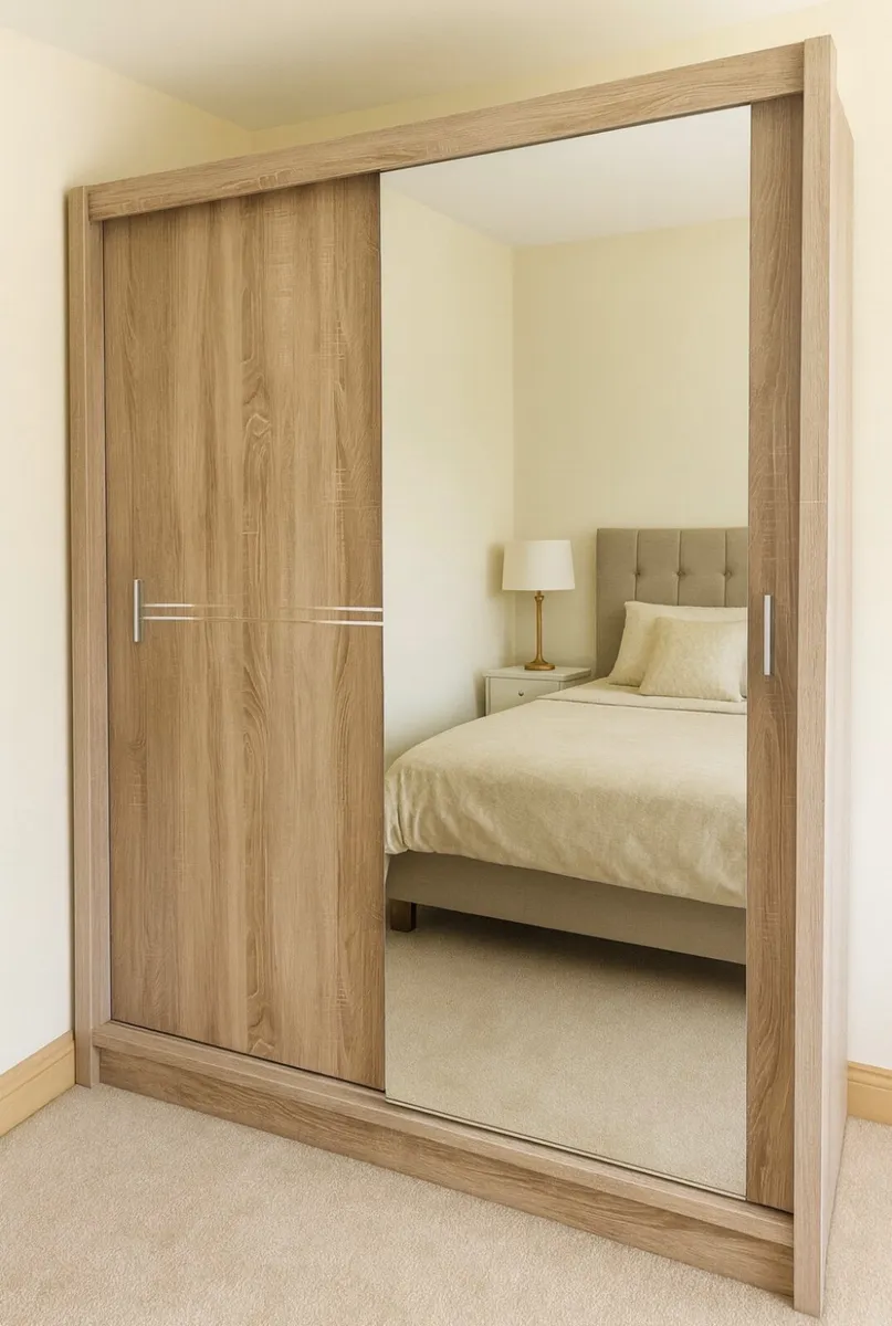 Wardrobe Maya 150cm 1 Sonoma *FREE DELIVERY - Image 1