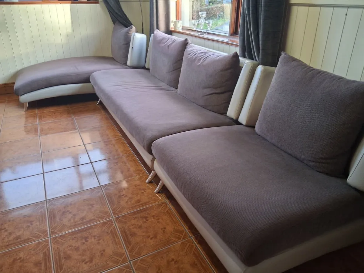 3 Seated couch + chaise sofa + chair - Image 1