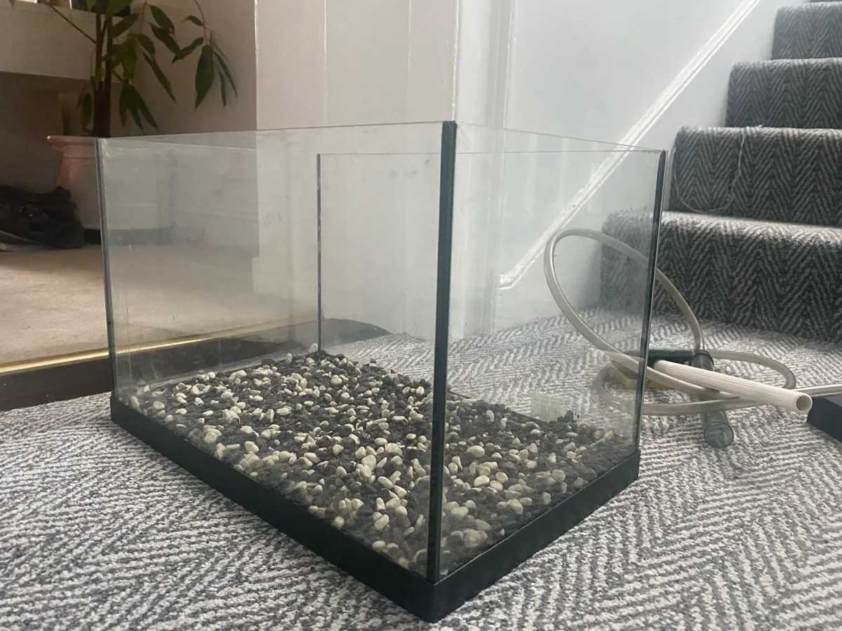 25L FISH TANK - LEDDY BLACK TROPICAL AQUARIUM - Image 2