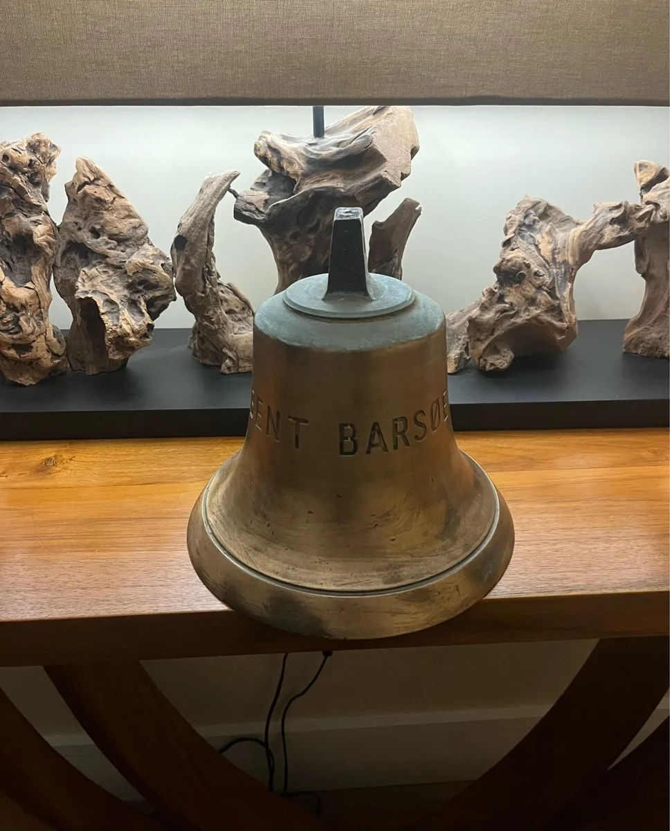 Vintage Genuine Bronze Ships Bell - Image 1