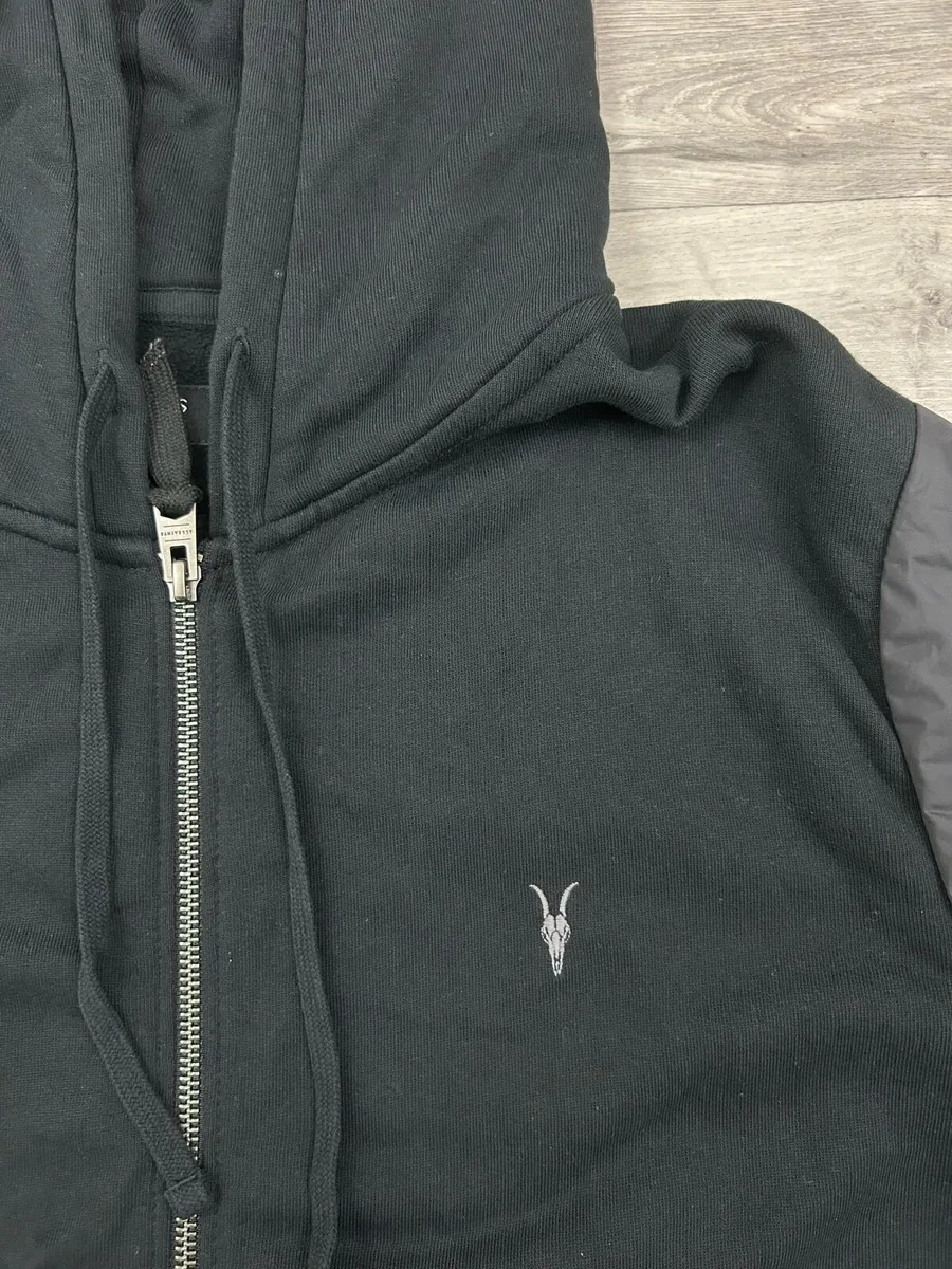 All Saints Osler Zip Hoodie Jacket Mens Medium - Image 3