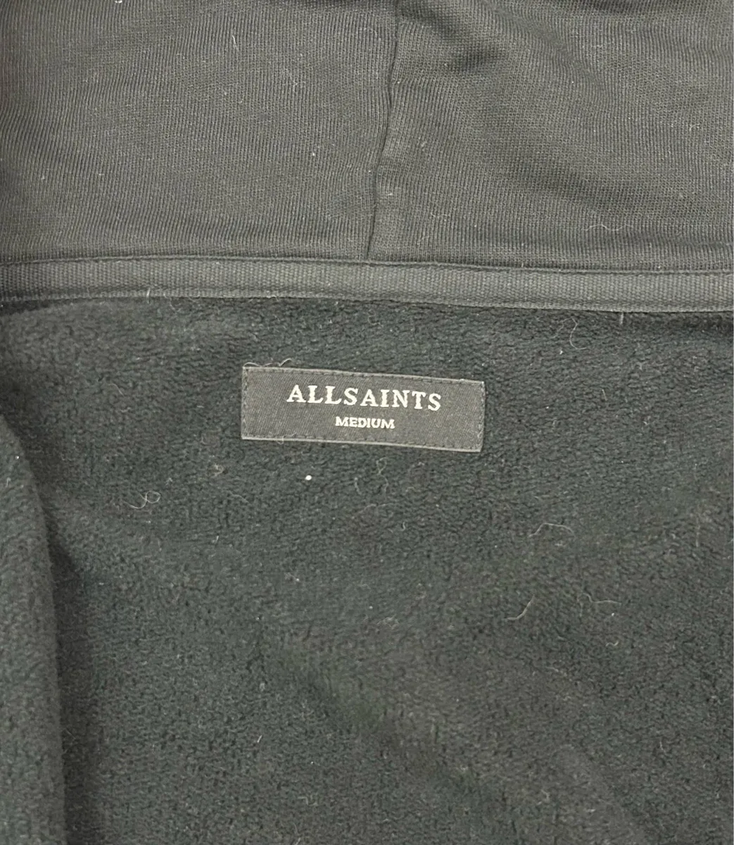 All Saints Osler Zip Hoodie Jacket Mens Medium - Image 4