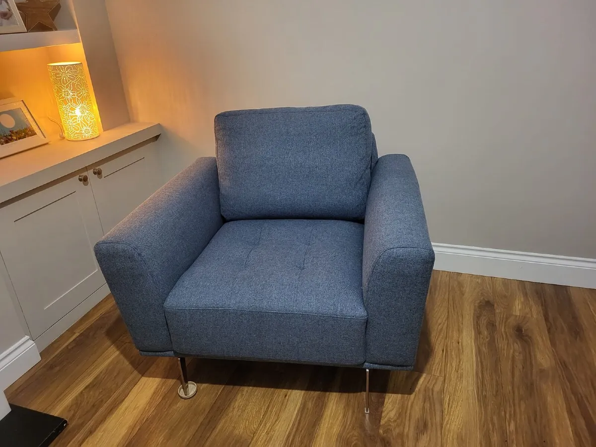 Single and 3 Seater Sofa (free footstool) - Image 2