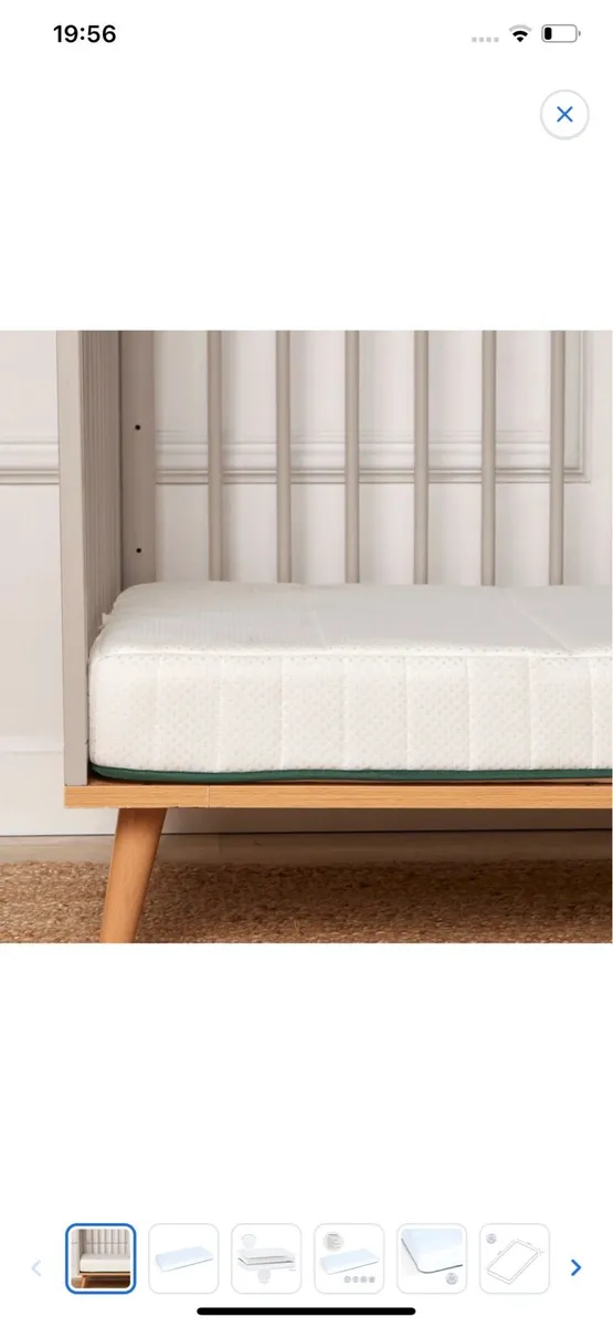 Baby cot and mattress - Image 4