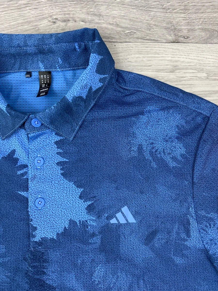 Adidas Golf Patterned Polo Shirt Mens Medium - Image 4