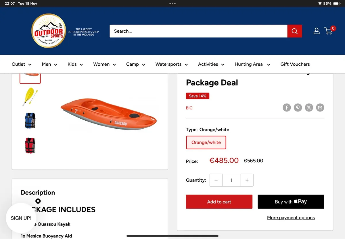 Tahe Ouassou Kayak - Image 2